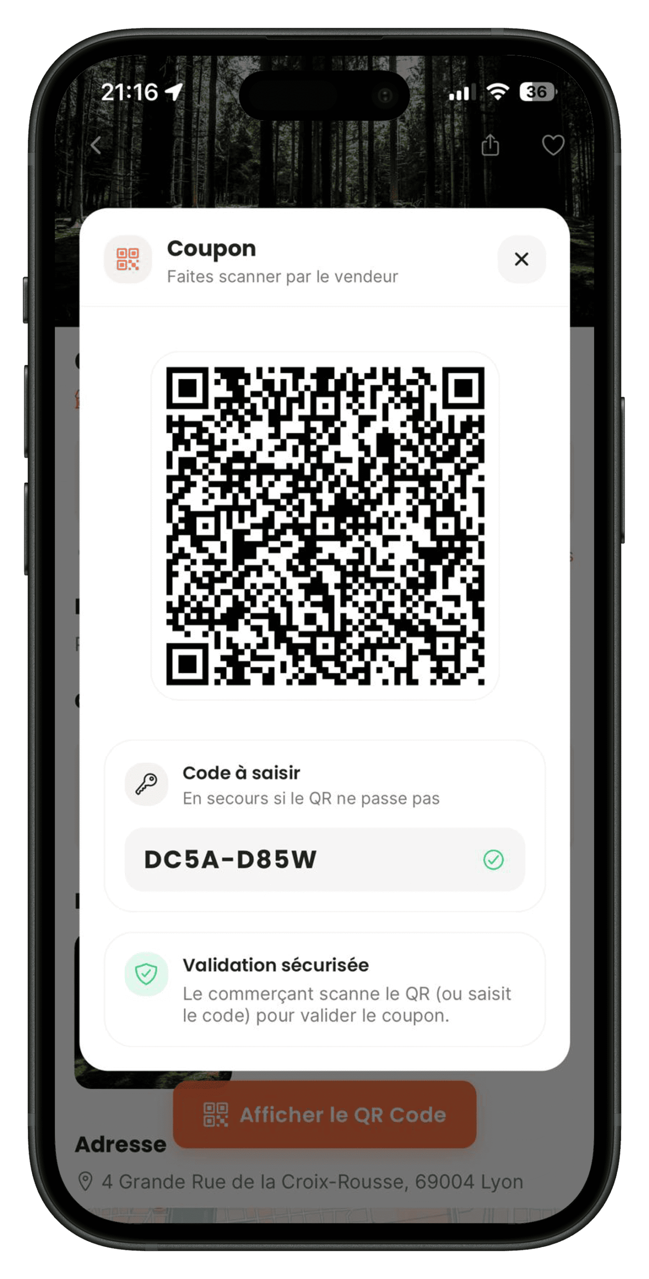 redemption tracked screen